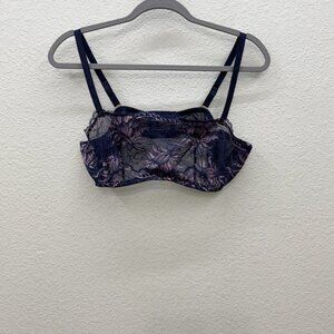 Soma Champagne Dreams Floral Lace Bralette Adjustable Strap Bra 1117 Womens 38